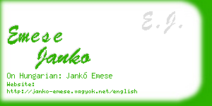 emese janko business card